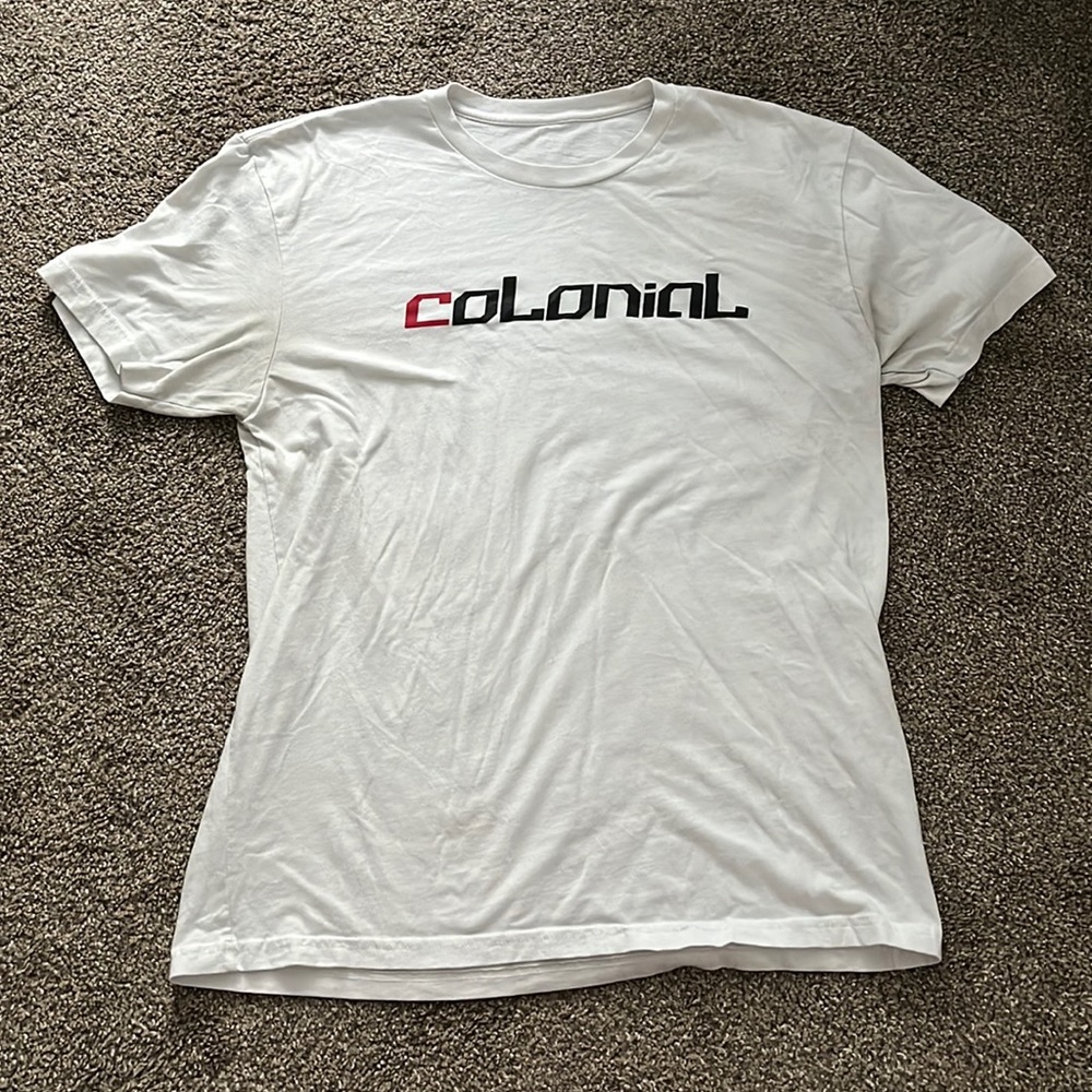 white colonial tee